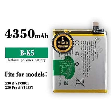 Image of B-K5 Battery for Vivo X30 / X30 Pro Battery with 1 Year Warranty****(I31)