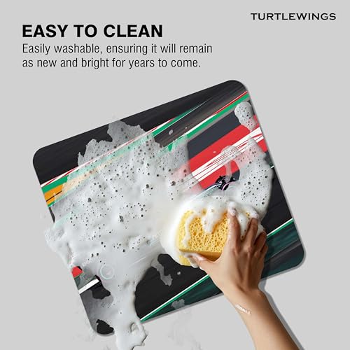 Image of TURTLEWINGS | Mousepad | Formula One F1 Race Car on Track Mousepad - 22x18 cm, 3mm Thick | Dynamic Print Non-Slip Rubber Base | Office, Study & Gaming Use | Premium Smooth Surface (f1 Track Car)