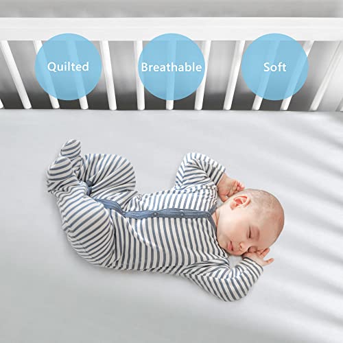 Tillyou RIV0001 Baby Crib Sheets For Boys Girls, Fitted Crib Sheet 2 Pack For Standard Crib And Toddler Mattresses, Super Soft Toddler Bed Sheets thumb #4