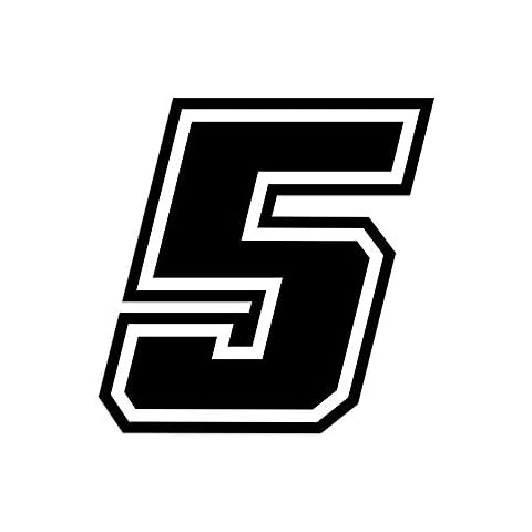 4R Quattroerre.it 13375 Racing Number 5 Moto GP, Black, 10 x 10 cm Cover