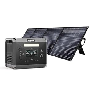 SolarPlay 2400W Portable Power Station, 2160Wh Large Capacity Solar Generator with 200W Solar Panel, BMS Emergency Power Station for Home Backup, Camping, Outdoor Battery Backup