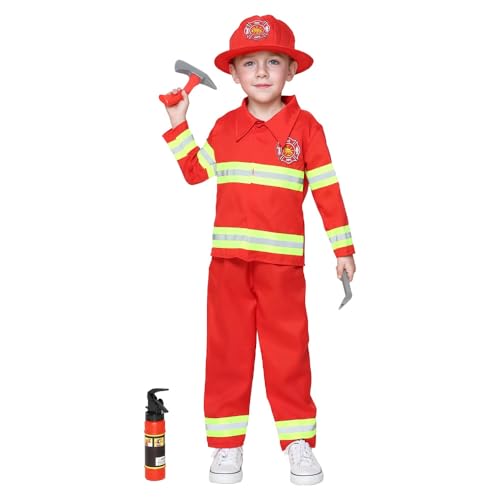 Disfraz de Bombero Infantil para Niños y Niñas miniatura 1