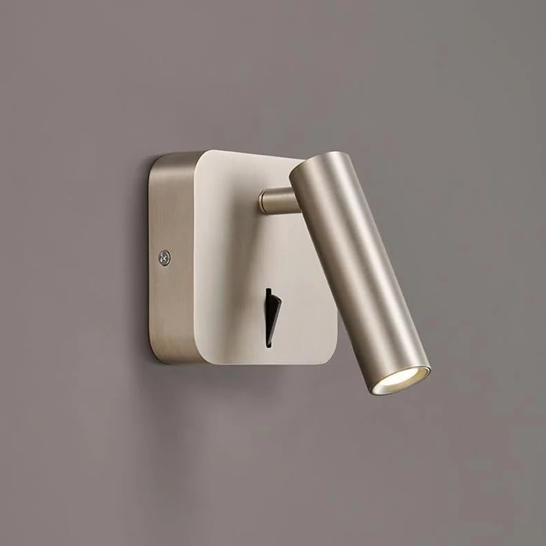 Lampada da Parete LED Moderna, Elegante, in Rame, Lussuosa, per la casa e la Camera da Letto,Silver