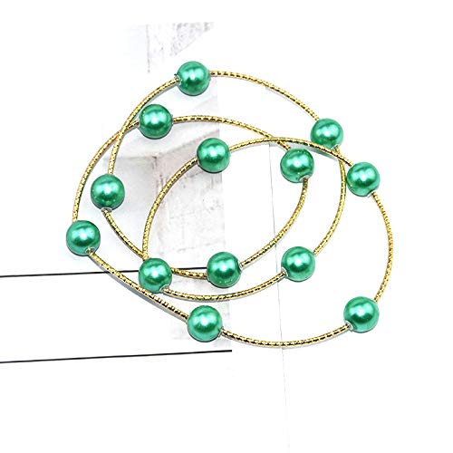 Bracciale in pietra, bracciale in perline naturale Bracciale multi-turn elastico bracciale fatto a mano Bracciale femmina femmina vede verde multistrato bracciale gioiello abbigliamento personalizzato