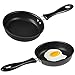 2 Pezzi Mini Padella Antiaderente ,Mini Padella ,Friggere Le Uova Padella ,con Manici ,Per Friggere Le Uova, Pancetta, Bistecche Colazione ,12cm (Nero)