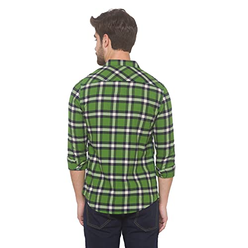 Image of Spykar Men's Cotton Slim Fit Full Sleeves Shirts (Msh-01ba-010)