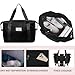INVODA Travel Duffel Bag For Women and Men Waterproof Expandable Weekender Overnight Carry On Tote Bag Dry Wet Separation Swim Sports Gym Bag (Black)