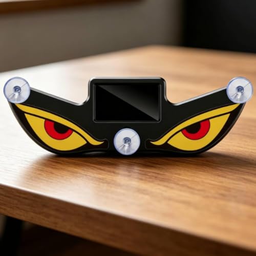 Image of Wireless Triangle Window Solar Light, Devil Eye LED, Red, On /Off, Solar Powered, Car Interior Decoration