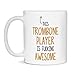 This Trombone Player Is Fucking Awesome, Rude Trombone Player Mug, 11-Ounce White