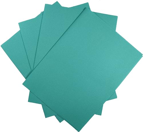 Image of KCS 4 pc of 12 inch x 18 inch 14CT Counted Cotton Aida Cloth Cross Stitch Fabric (Sea Green)
