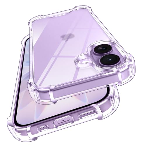 iVoler Anti Ingiallimento Chiaro Cover per iPhone 17, [Antiurto di Grado Militare] Custodia Trasparente per Assorbimento degli Urti con Paraurti in TPU Morbido
