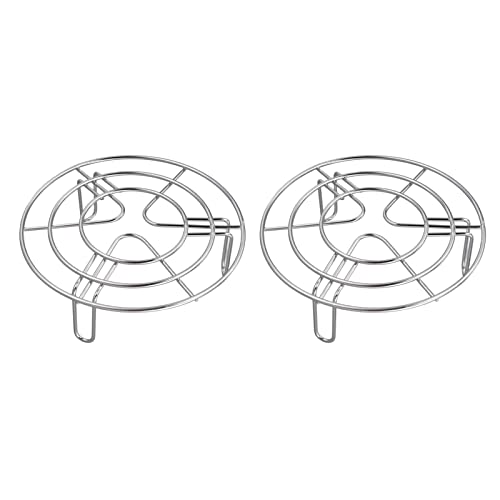 Miniatura 9 de Rejilla De Vapor De Acero Inoxidable De 2 Piezas, Resistente Al Calor Rejilla De Cocción Al Vapor Rejilla De Cocina Redonda Soporte De Rejilla Cesta Para Huevos Rejilla De Olla Soporte 15.5cm