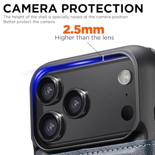 Étui en cuir iPhone 14 Plus : luxe et clapet magnétique noir