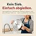 Cooler Kitchen Pastatopf aus Edelstahl mit Verschließbarem Siebdeckel – 5,5 L Großes Fassungsvermögen – Dreh- und Verriegelung für Einfaches Ablassen – Kein Sieb Erforderlich – Spülmaschinenfest