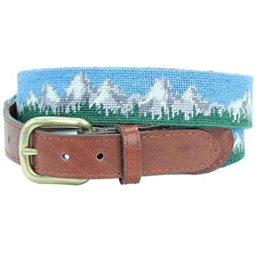 Tetons Needlepoint Belt by Smathers & Branson