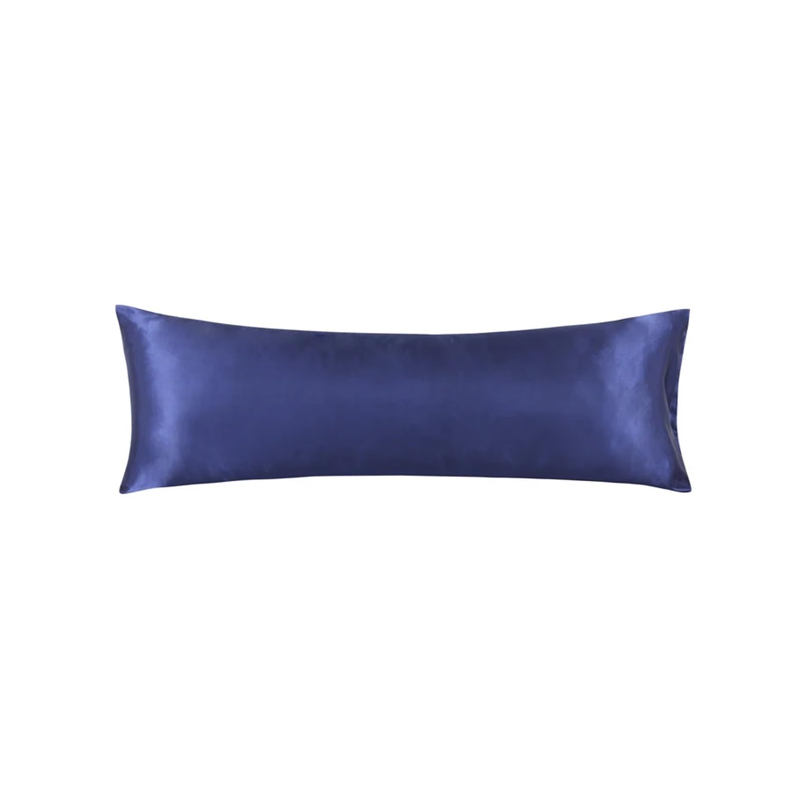 Silky Pillow Covers, Double Satin Silk Pillowcases Solid Color Body Size 20x54 Inches For Home Hotel Hospital(Deep Blue)