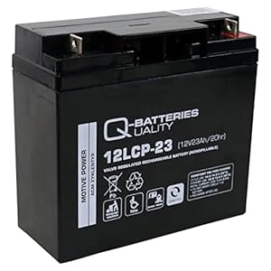 Q-Batteries 12LCP-23 / 12V - 23Ah Blei Akku Zyklentyp AGM - Deep Cycle VRLA - Anschluss F3