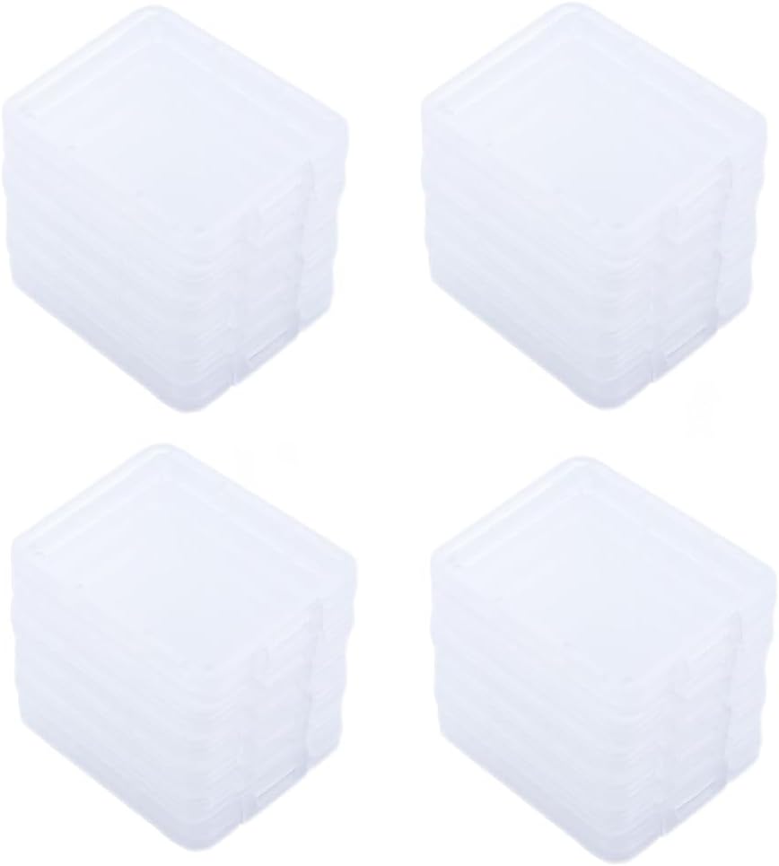 20 PCS SD Memory Card Case Holder Box, Transparent Standard Memory Card Plastic Storage Boxes Portable Protective Case for SD Memory Card