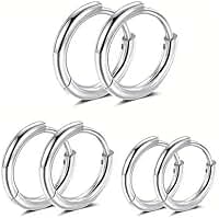 Kit trio de Brinco Argola de Aço e Inox Unissex - 3 PARES