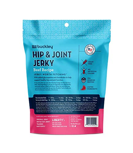 Buckley Functional Healthy Hip And Joint Dog Jerky Treats, Beef Recipe, 5 Ounce #TOP1