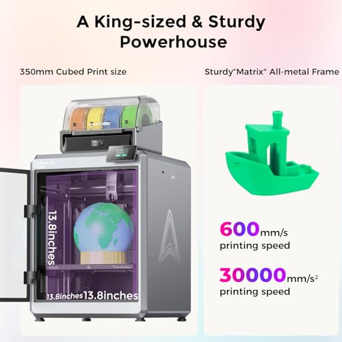 Creality K2 Plus Combo 3D Printer, Multicolor Printing with 16 Colors, 600mm/s High-Speed Printing, Dual AI Cameras for Monitoring, Full-Auto Leveling, Large Build Volume 350×350×350mm - Image 8