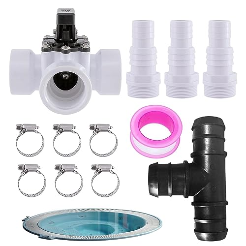 Bypass Kit for Pool Heater - Regulation Set and Pool Diverter Valve - Hose Connection Attaching Multiple Units for Solar Heating System, Swimming Pool Supplies Zorq
