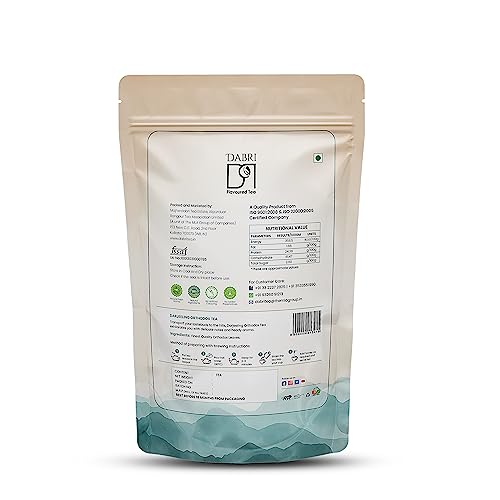 Image of DABRI Darjeeling Orthodox Black Tea 200gm Pouch (Pack of 2 x 100gm Each)| No muslin or paper used | Authentic Black Tea from the premium estates in Darjeeling | Light, Floral & Muscatel Flavor
