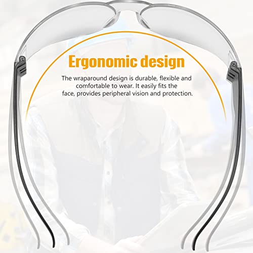 Youyole 84 Pairs Safety Glasses for Men and Women Safety Protective Glasses Bulk Protective PC Lens Unisex Clear Anti Scratch Protective Eyewear Goggle Safety Glasses 7 Colors - Thumbnail 5