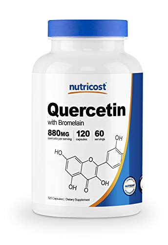 Nutricost Quercetin 880mg, 120 Capsules with Bromelain - 60 Servings (440mg Per Cap), Veggie Capsules, Non-GMO & Gluten Free