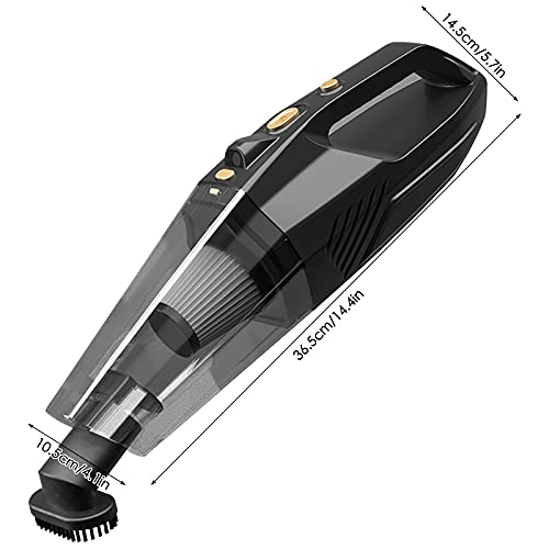 Honeyhouse Aspirateur à Main 8000Pa, Aspirateur à Main avec Batterie 25min / 2000mAh, Aspirateur sans Fil sans Sac Sec, Aspirateur de Voiture Charge Rapide pour Voiture à La Maison Poils d'animaux - Image 3
