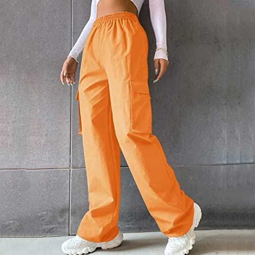 ODIZLI Women's Cargo Pants Casual Loose High Waisted Straight Leg Baggy Pants Trousers with Pockets2