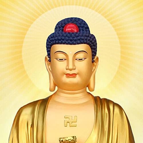 Amazon.co.jp: 阿弥陀仏 金身像画像 掛画 仏教供養画 掛軸 仏像 置物