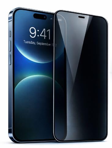 Image of Privacy Tempered Glass Compatible with Apple iphone 16 Pro / iphone 17 Full HD tempered glass , Edge to Edge Coverage Tempered glass for screen guard protector with installation Cleaning kit By Candeal mizhan