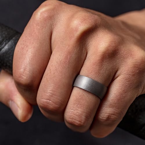 Image of ThunderFit Silicone Rings for Him and Her, Rubber Engagement Bands Unisex - 1 /4 /5 /7 /8 Variety Multipack