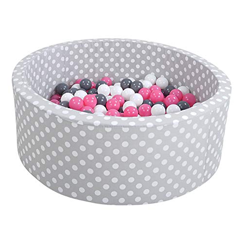 KNORRTOYS.COM 56757 Knorrtoys 56757-Bälleset ca. Ø6 cm-100 Creme/Grey/Rose Bälle, Cream