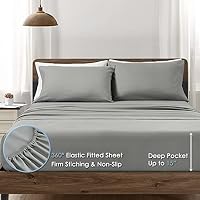 Furnishh 5 Pieces Comforter Set Twin Bed in a Bag, Reversible Bed Set with Comforter, Flat Sheet, Fitted Sheet, Pillowcase & Sham, Navy Blue and Grey Twin Size Bedding Sets for Boys, Girls — image 4