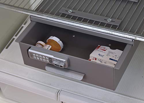 Omnimed Aluminum Refrigerator Lock Box (Additional Size & Lock Optional Available) (Small, E-Lock W Audit Trail)