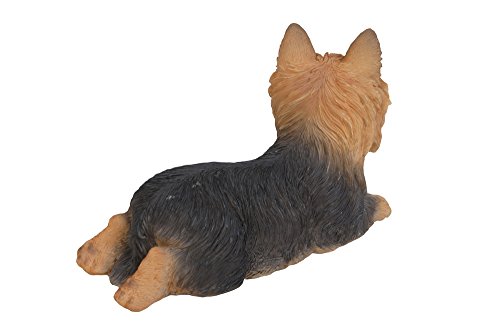 Hi-Line Gift Ltd Yorkshire Terrier Resin Dog Lying Down Statue, Black - Image 4
