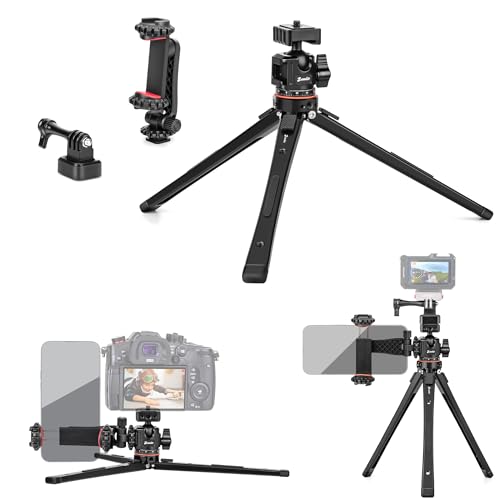 Trépied universel avec support téléphone et adaptateur caméra pour vlog voyage