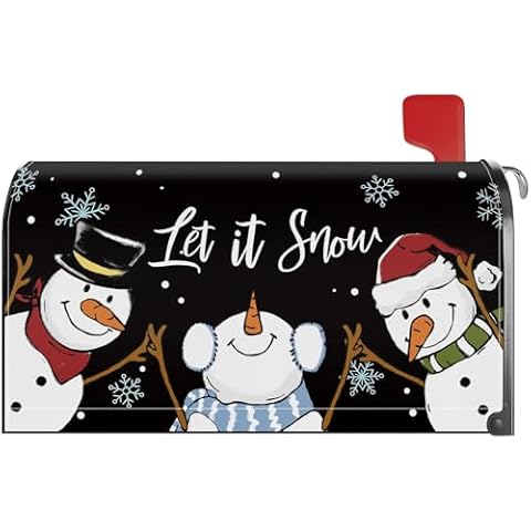 YINENA Let It Snow Mailbox Cover Cover