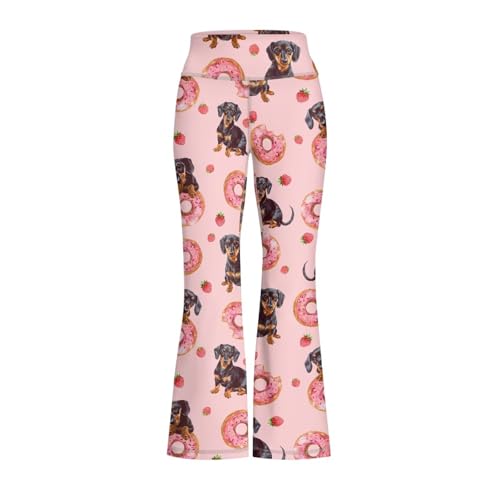 Flared Yoga Pants Casual Bootcut High Waist Leggings Lightweight Soft Sweatpants for Girls 5-14Y