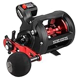 KastKing ReKon Line Counter Trolling Fishing Reel, Round Baitcasting Reels, Left Handed, Size 20