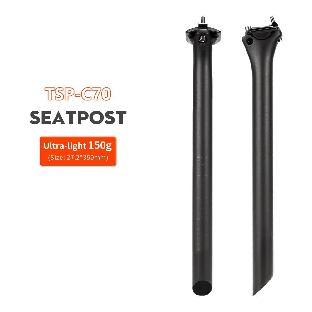 Sztyca podsiodłowa Pasuje Do TOSEEK C70 Karbonowa Sztyca Lekka 27,2 31,6 Mm Długość 350/400 Mm Matowy Czarny MTB Road sztyca siodełka rower