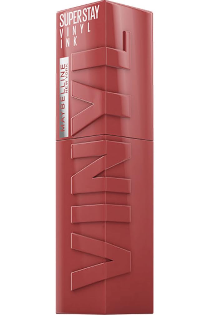 Maybelline New York Lip Colour, Smudge-free, Long Lasting up to 16h, Liquid Lipstick, Shine Finish, SuperStay Vinyl Ink, 115 Peppy