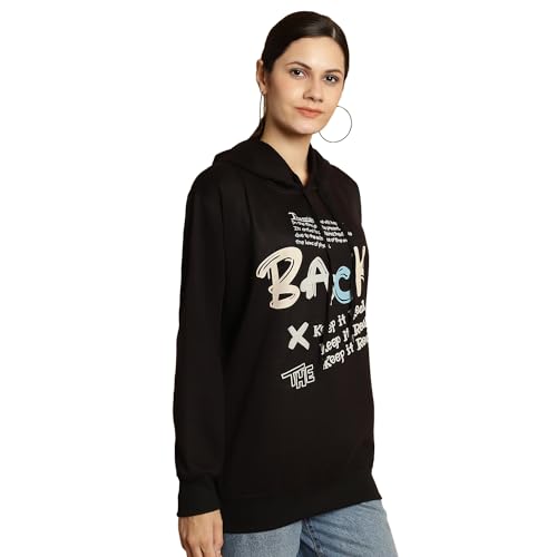 Image of Mack Jonney Printed Hooded Cotton Fleece Sweatshirt for Women-MACK32482