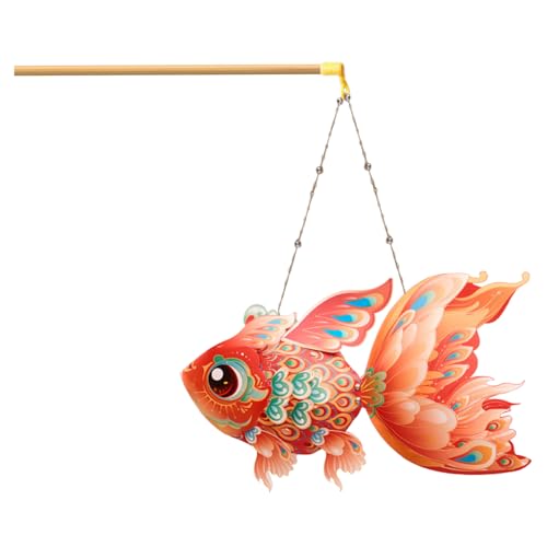 Faroles de papel chinos – Lámpara decorativa con forma de pez | Lámpara decorativa – para exteriores, interiores, fiestas, aula, chimenea, Navidad, dormitorio, hogar