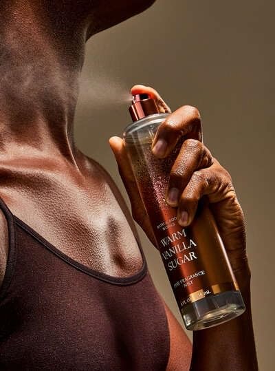 Image of Bath & Body Works Warm Vanilla Sugar Fine Fragrance Mist | For Women | Long Lasting | Light & Refreshing | Layerable Body Spray for Women | Dermatologist tested | Infused with Essential Oils | 236 ml / 8 fl oz