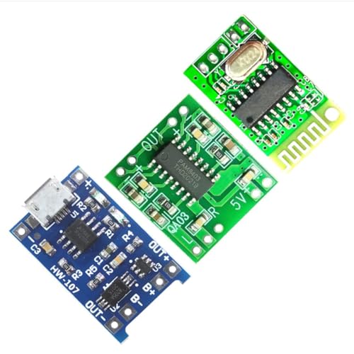 Image of 3-in-1 Combo of PAM8403, Bluetooth Audio Receiver and TP4056 Micro USB Charging Module (TP4056- Micro)