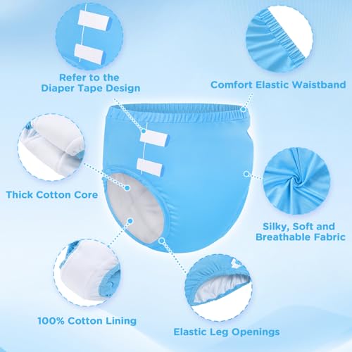 Image of Littleforbig Soft Silky Underwear Comfortable Washable Reusable Primary Comfort Cloth Adult Training Pants