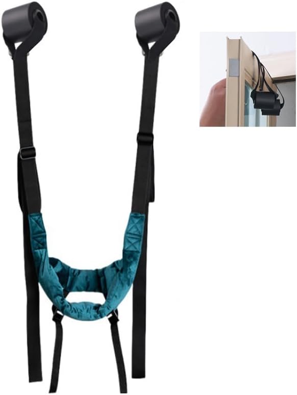 Cervical Neck Traction Device Over-The-Door for Home Use, Portable Adjustable Neck Stretcher Traction Harness for Decompression, Chin Comfortable, 330 lbs Support